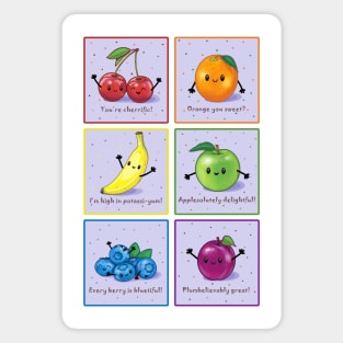 Uplifting Fruit Puns Magnet